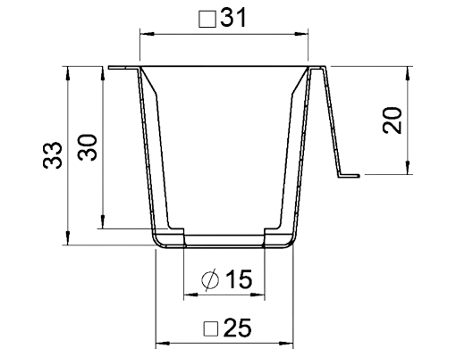 Ellepot propagation tray for Ø30 young plants in paper pots eb30104